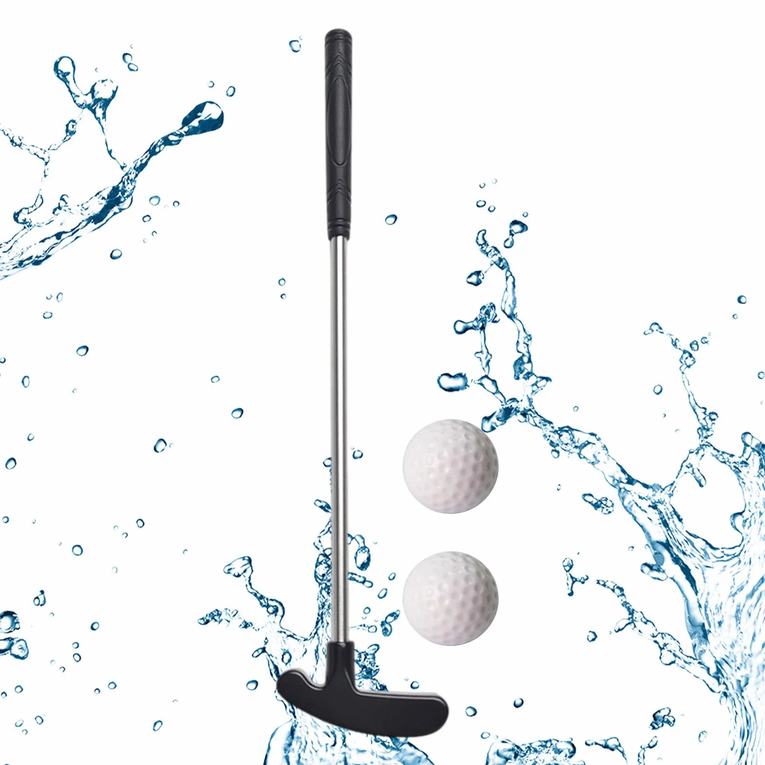 Kij golfowy ze stopu cynku, zestaw kijów golfowych dla dzieci, kij do minigolfa dla dorosłych mężczyzn – dwukierunkowy, dla prawo/leworęcznych, do użytku wewnątrz i na zewnątrz, zestaw mini klubu