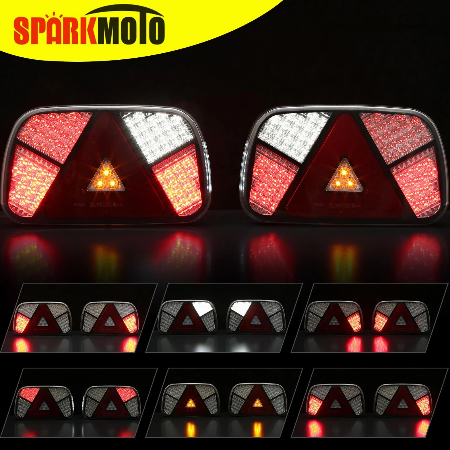 Zestaw tylnych pilotów Przyczepa LED 13 Pinów, 12V, kabel 5 m, wtyczka 13 pinów, złącze 6 pinów