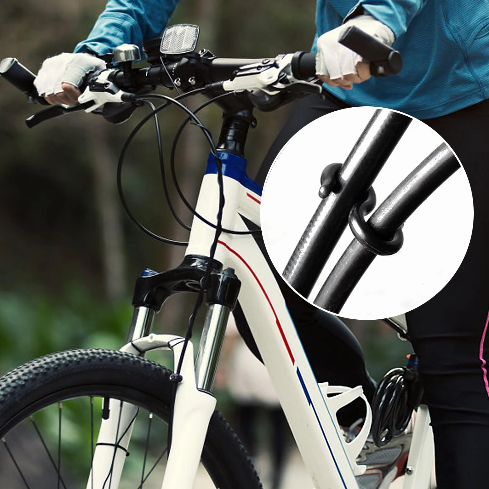 zestaw linek hamulcowych do rowerów, 2 zestawy uniwersalnych linek rowerowych Bowdenzug i linka zmiany biegów, zestaw linki hamulca rowerowego z 2 V-Bremskrümmer (90 stopni) do rowerów górskich