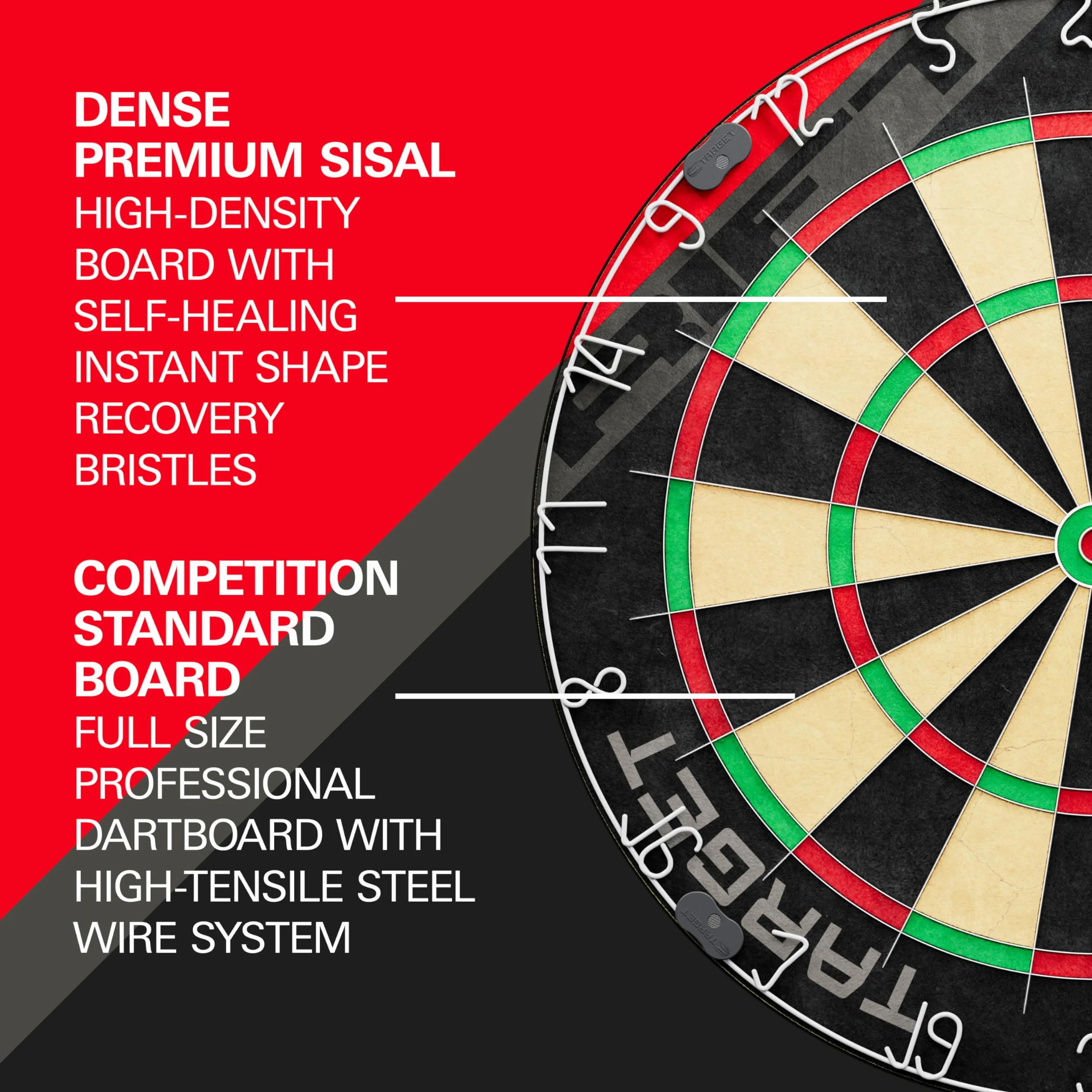 Target Darts Rift tarcza do darta z oświetleniem LED, system bezklamrowy, 2 komplety lotek 17 g
