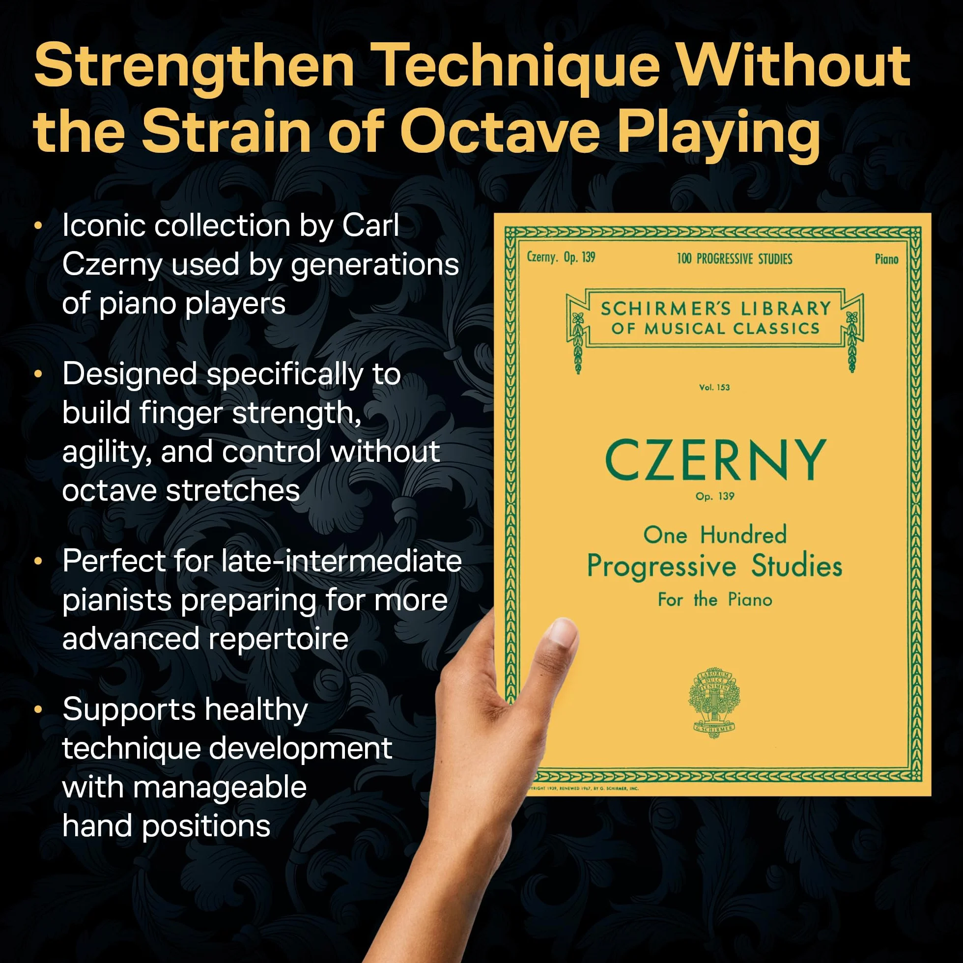 Carl czerny: 100 progressive studies without octaves op.139 piano: Schirmer Library of Classics Volume 153 Piano Technique