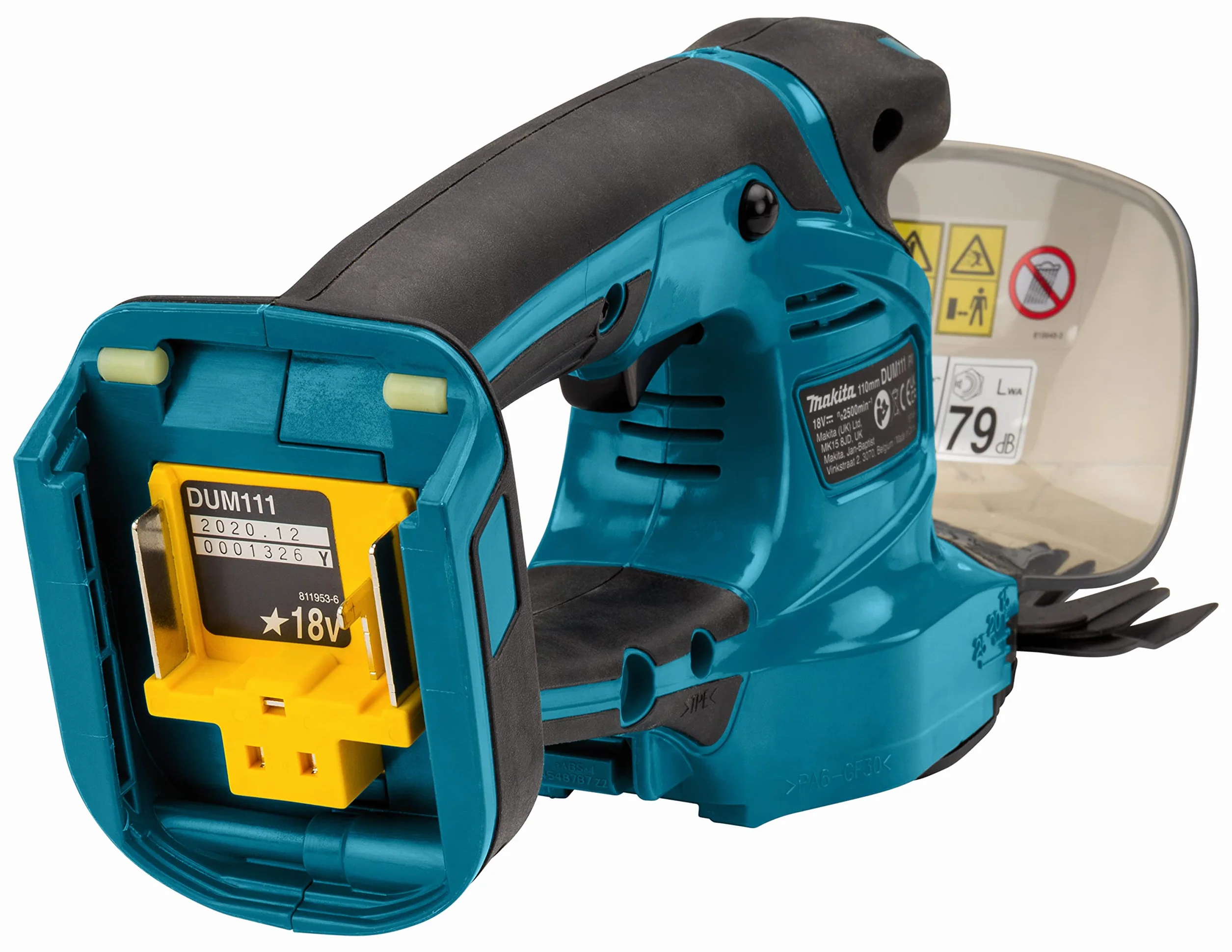 Makita DUM111ZX 18V litowo-jonowe LXT 110 mm nożyce do trawy w komplecie z nasadką trymera, baterie i ładowarka nie są dołączone