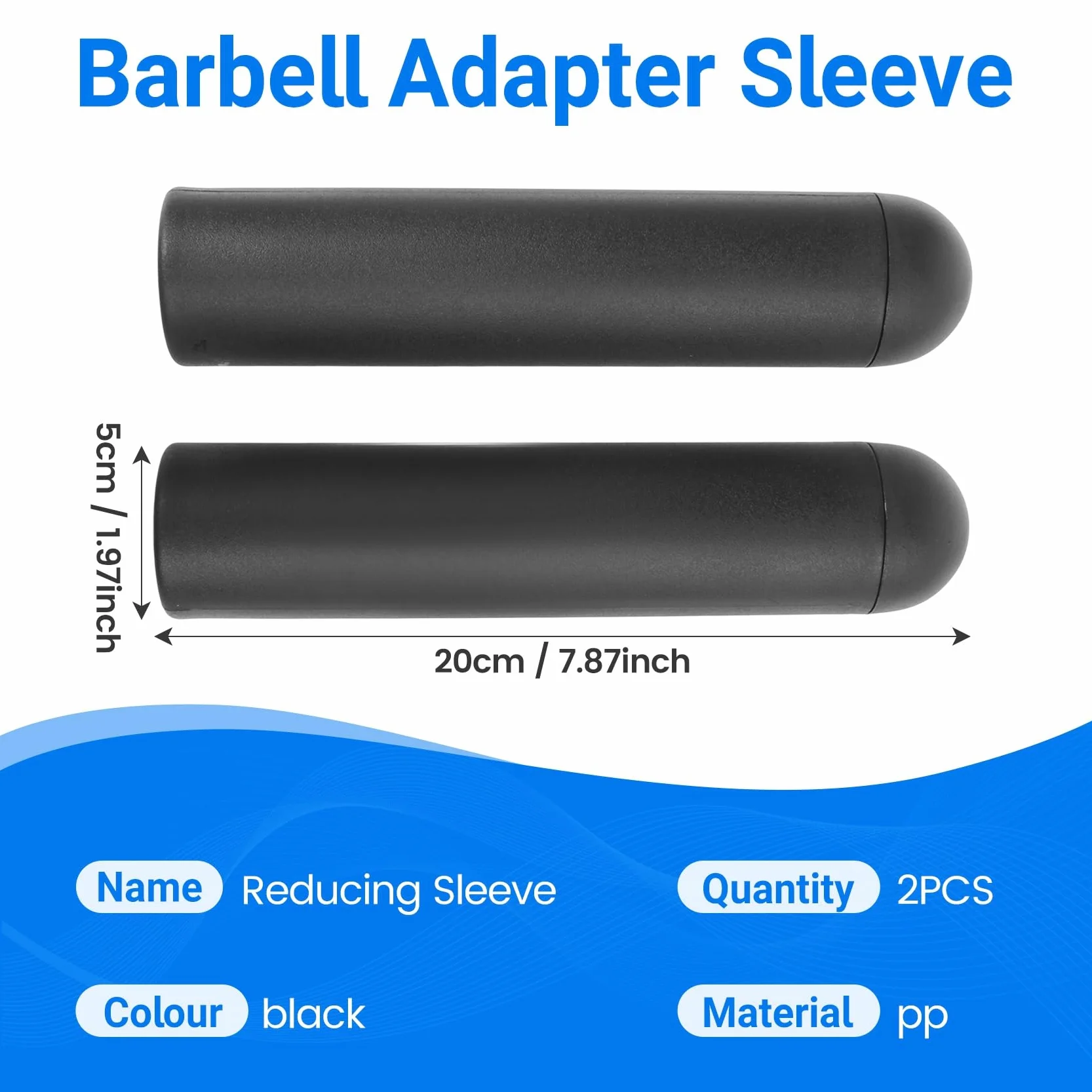 2 szt. adapter do sztangi tuleja o zmiennej średnicy rękaw adapter sztanga 50 * 50 mm 50 * 200 dzielona kulka typ
