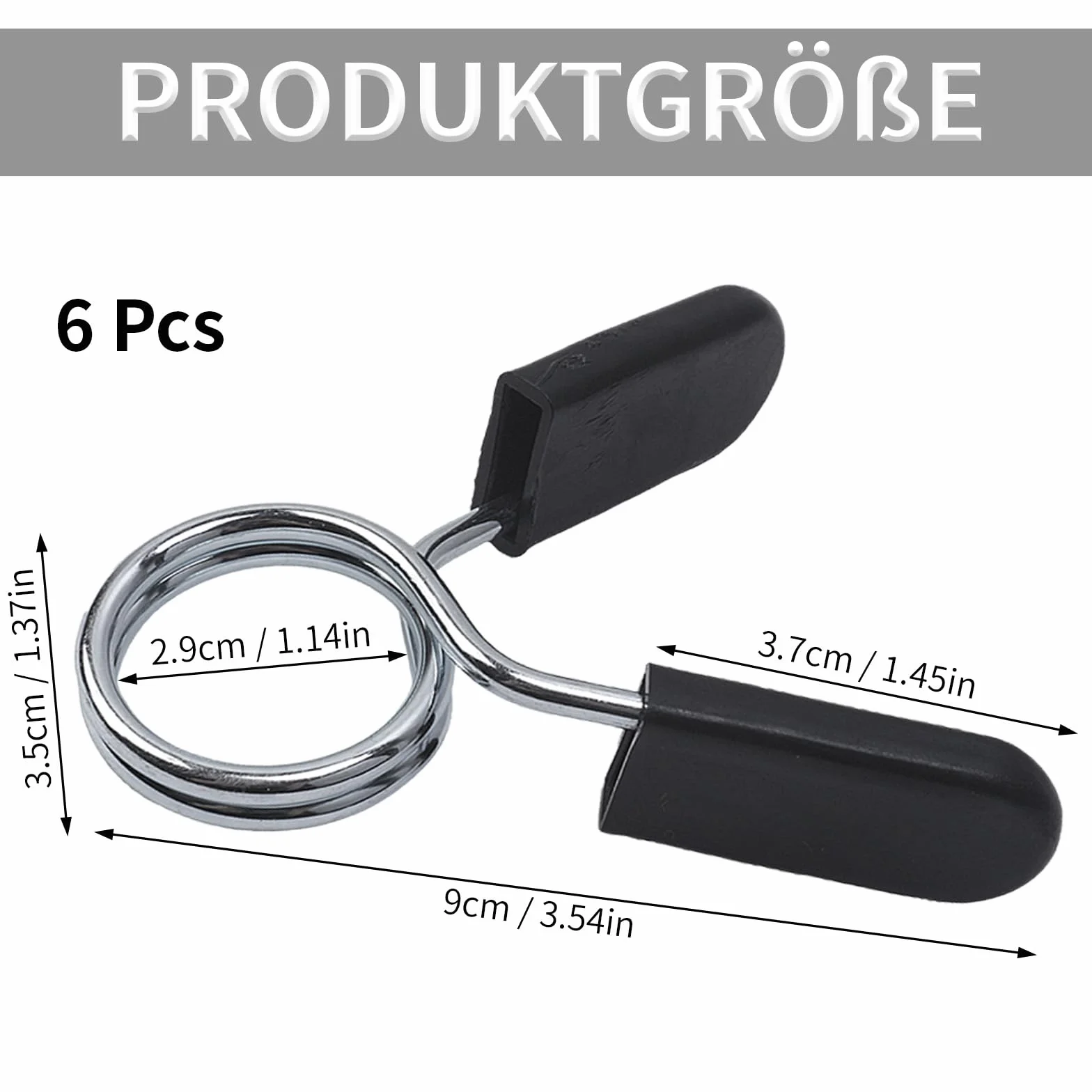 Zamki do sztang 29mm sprężynowe 6 sztuk siłownia