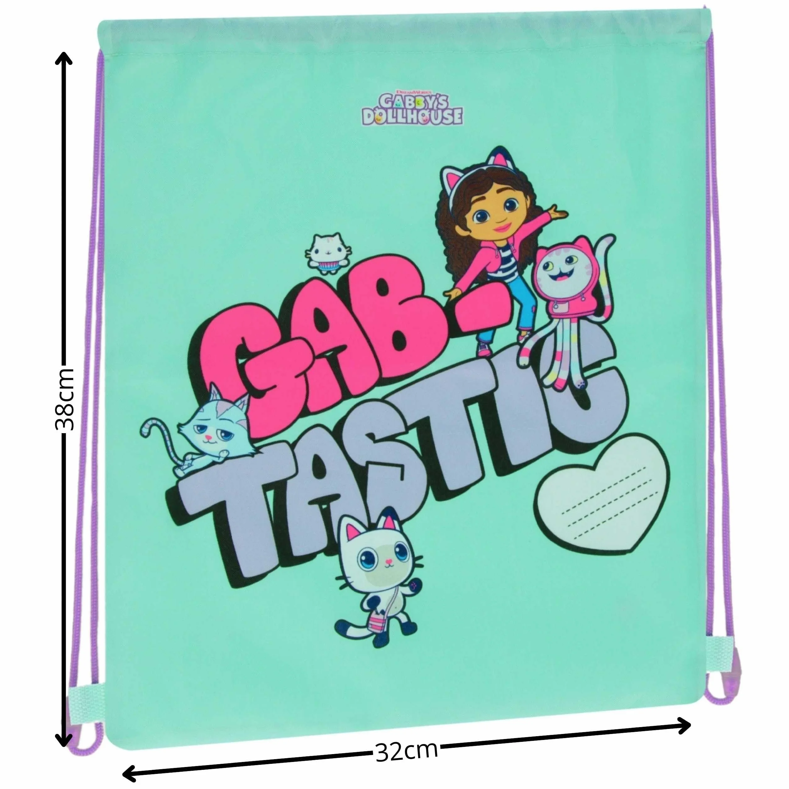 Koci Domek Gabi Worek na buty WF 32x38 cm szkolny na ramię dla dziewczynki