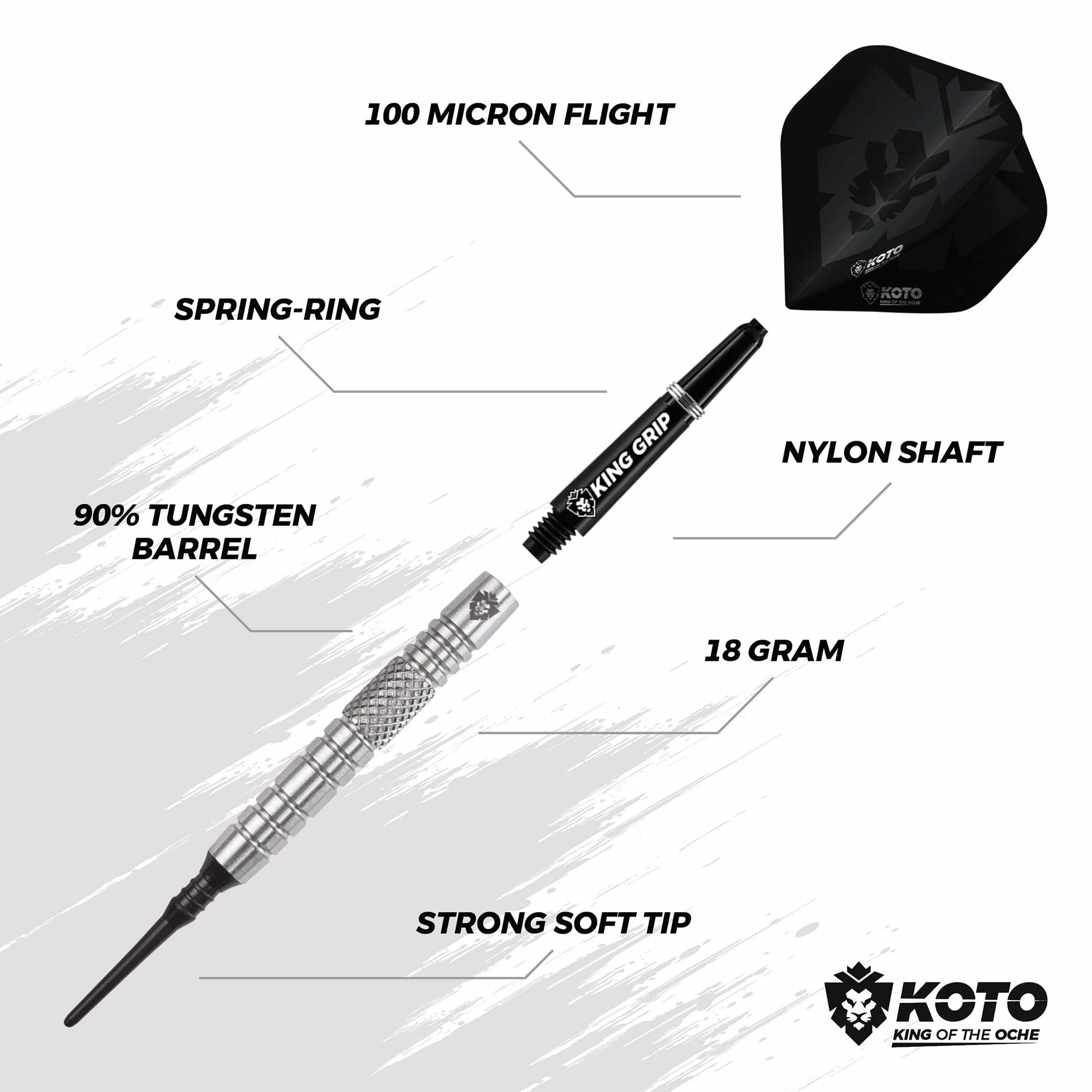 KOTO Kingfly V2 90% Wolfram Rzutki Miękka końcówka 18g