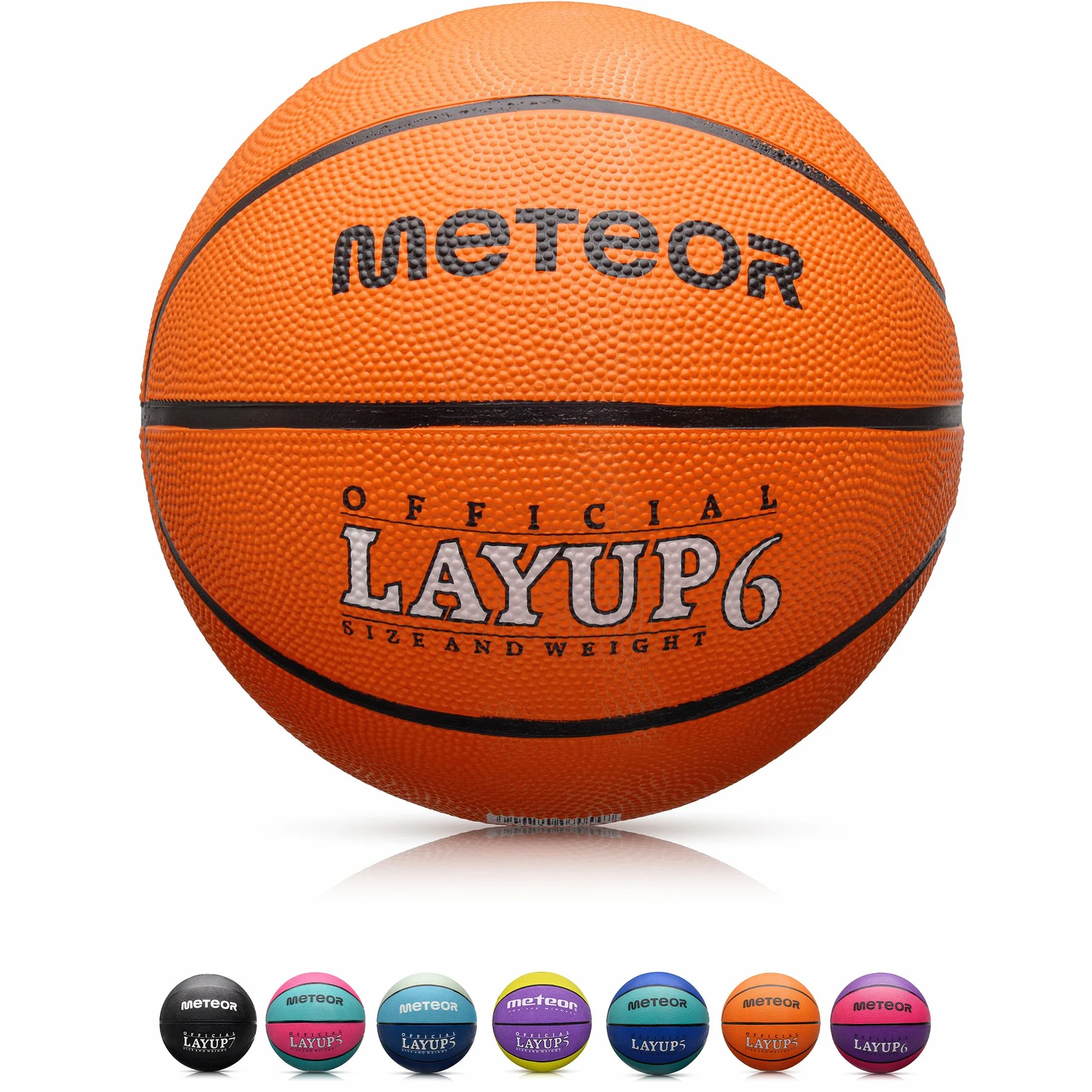 Piłka Do Koszykówki Trwała Piłka Do Kosza Rozmiar 5 6 7 dla Dzieci Młodzieży Dorosłych do Treningu Koszykówki Basketball METEOR