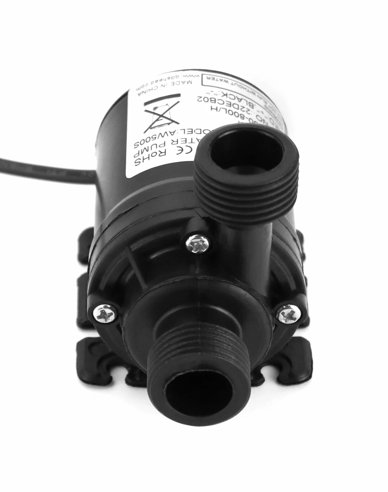 QWORK® DC 12V pompa wodna 800L/H 5M, bezszczotkowa zatapialna pompa wodna, do basenu fontannowego system obiegu słonecznego system obiegu wody