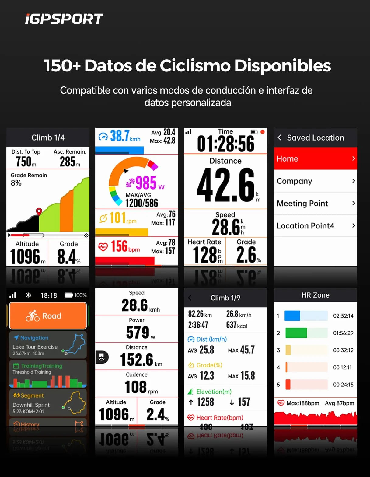 iGPSPORT iGS630S Komputer rowerowy GPS 2,8'' 45h baterii