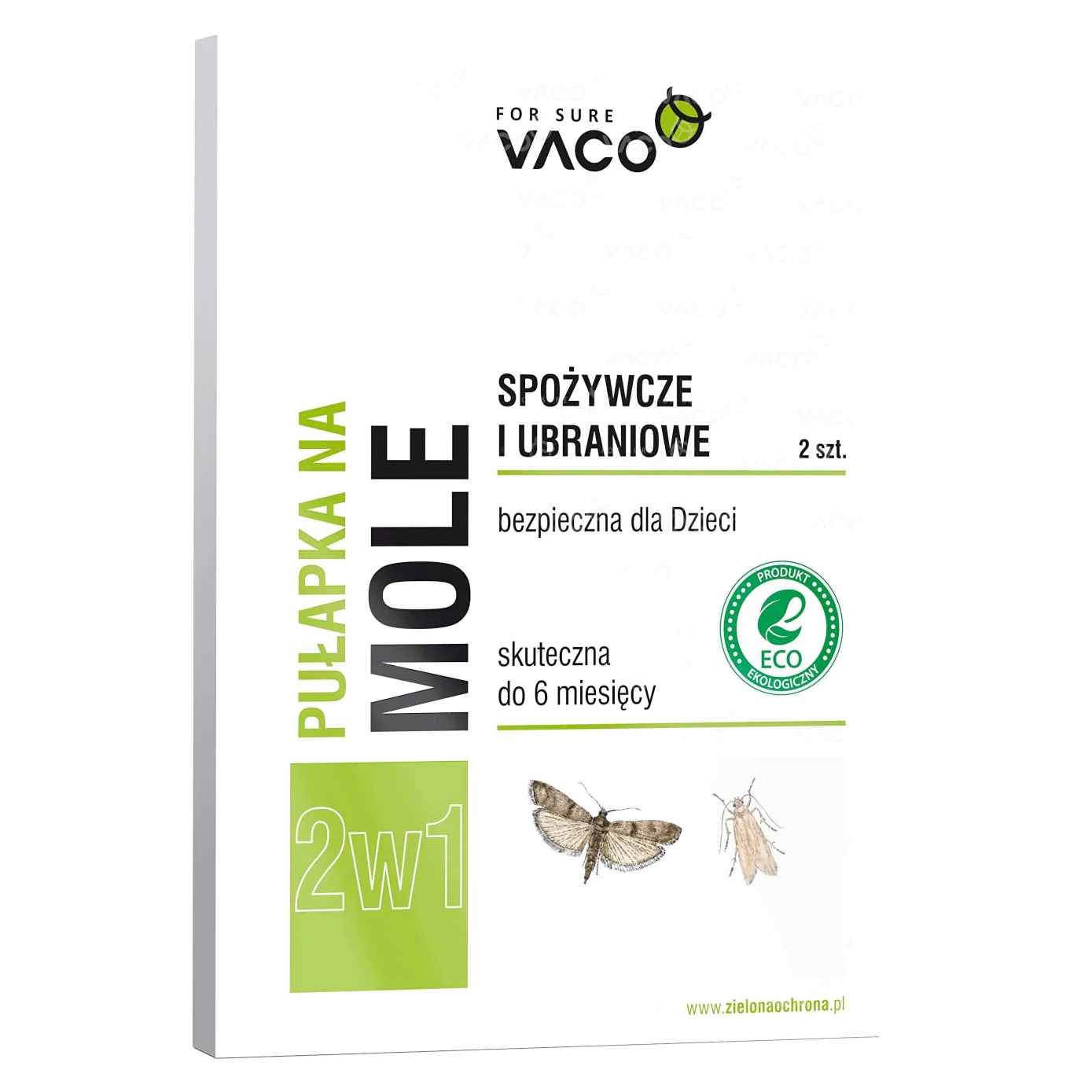 Pułapka na mole spożywcze i ubraniowe (2w1) - 2 szt., DV00051, Brak
