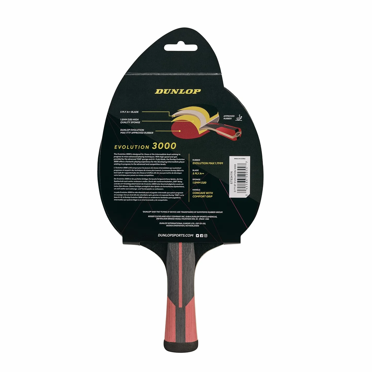 Dunlop Tabletennisbat Evolution 3000