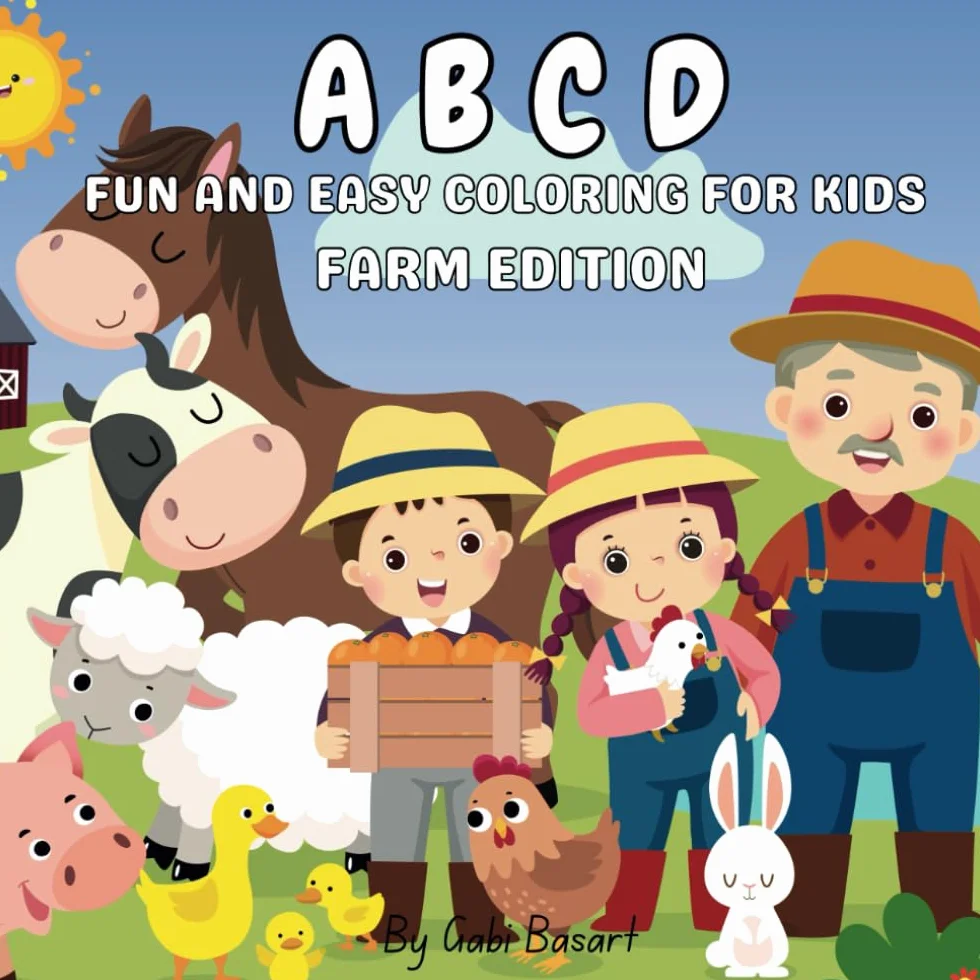 ABCD - FARM: Fun & Easy Coloring Book