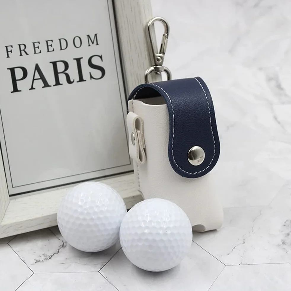 Henoot Torba na pas z tkaniny Uchwyt na piłkę golfową Skóra PU Torba na piłki golfowe Nośnik narzędzi