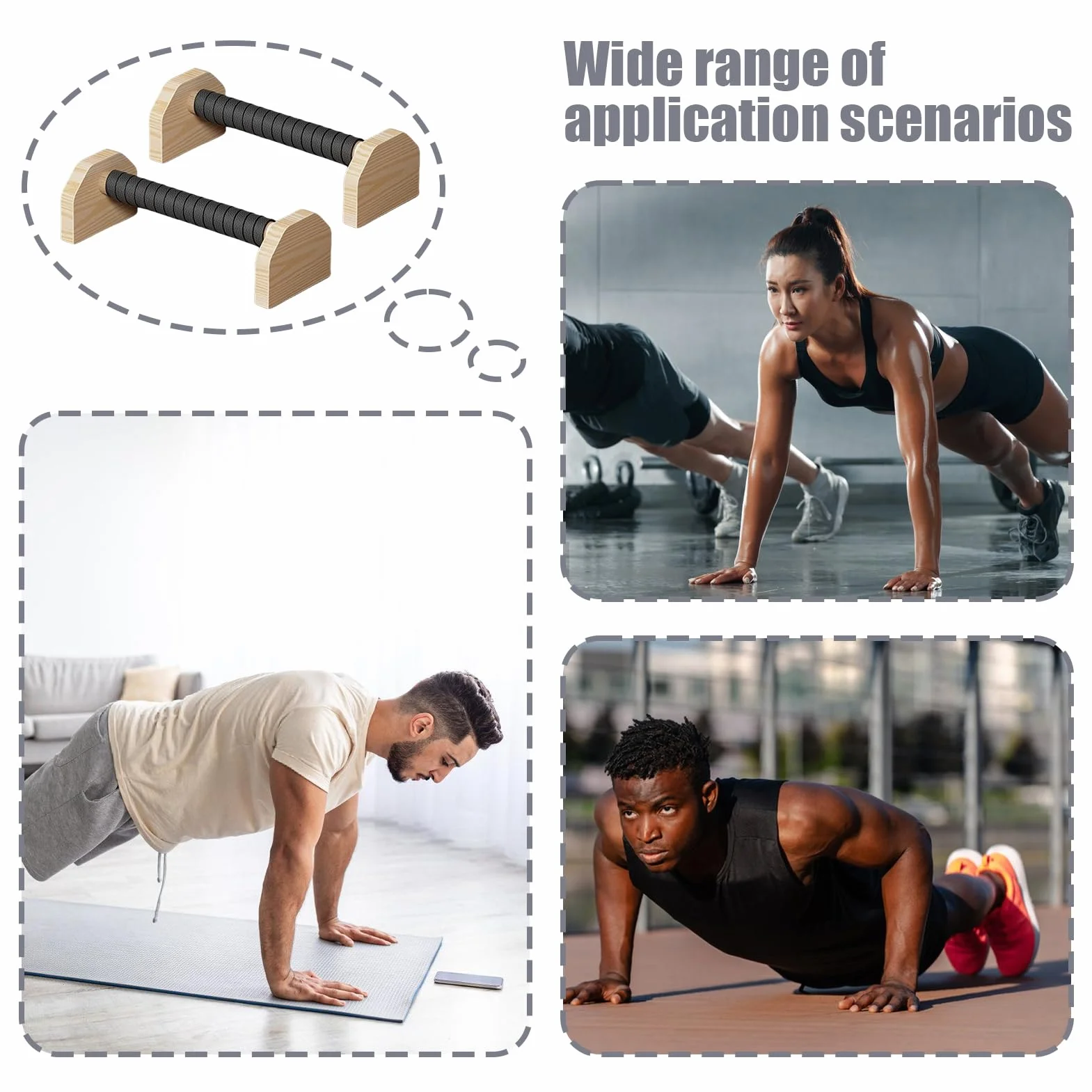 Antypoślizgowe Drążki do Pompek Pushup Grip Bars 1 para Trening Siłowy
