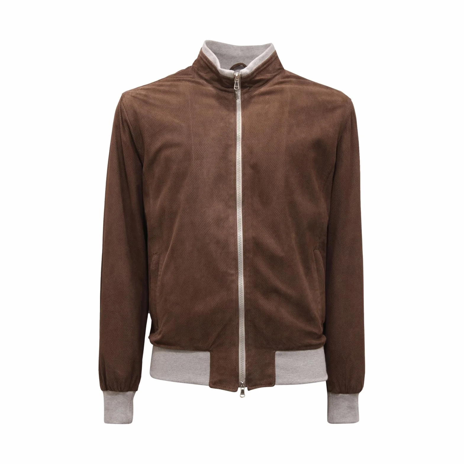 3390AS giubbotto uomo BARBA NAPOLI man perforated suede jacket