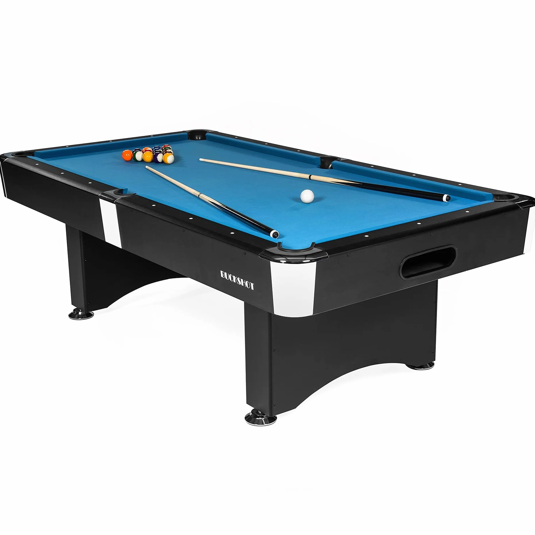 Stół bilardowy 7ft BuckShot Manhattan - 213 x 122 x 80 cm - amerykański bilard - automatyczny powrót piłek, bilard z akcesoriami, 110 kg
