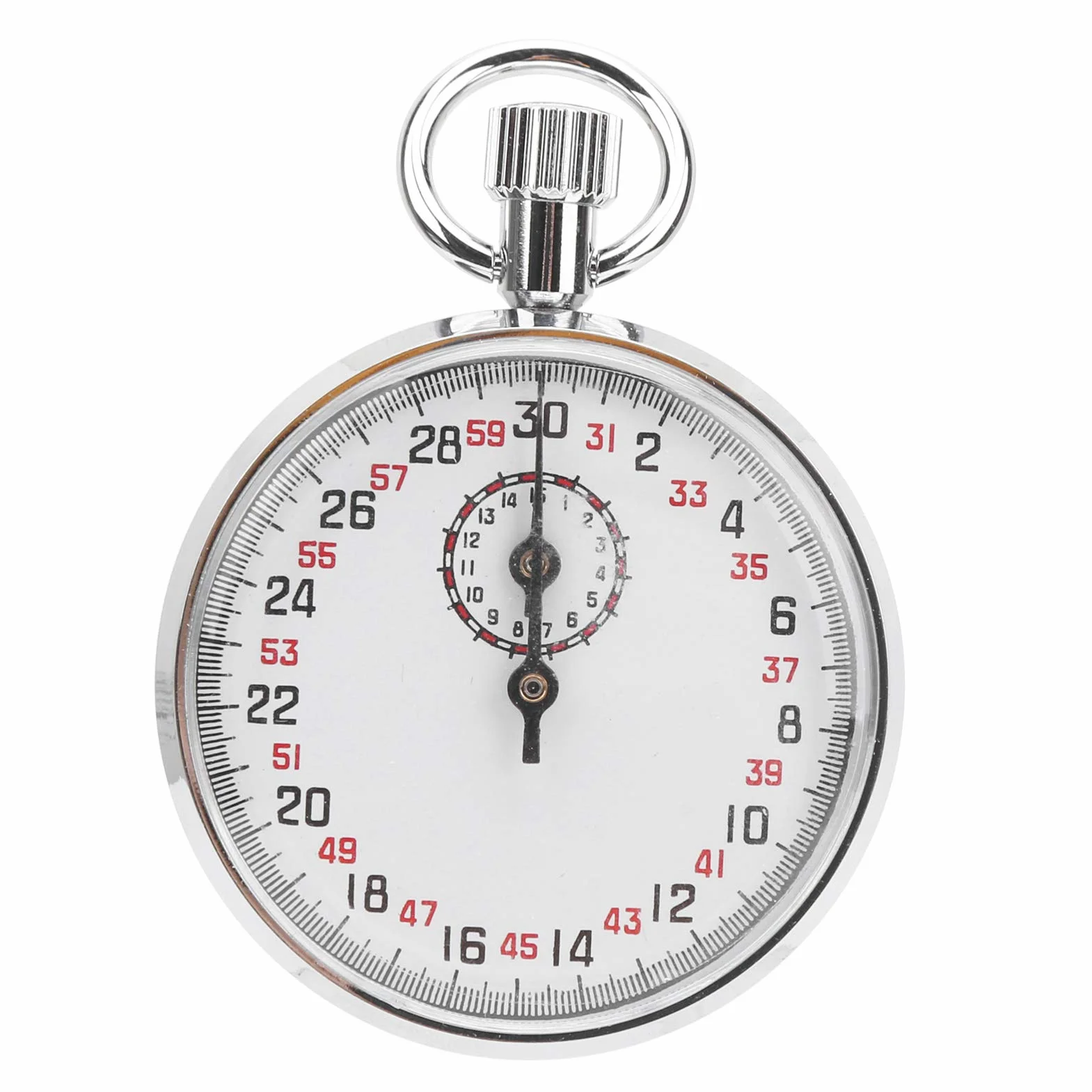 Mechaniczny Stoper Sportowy Ze Stali Nierdzewnej Chronograf Timer Przenośny Minutnik