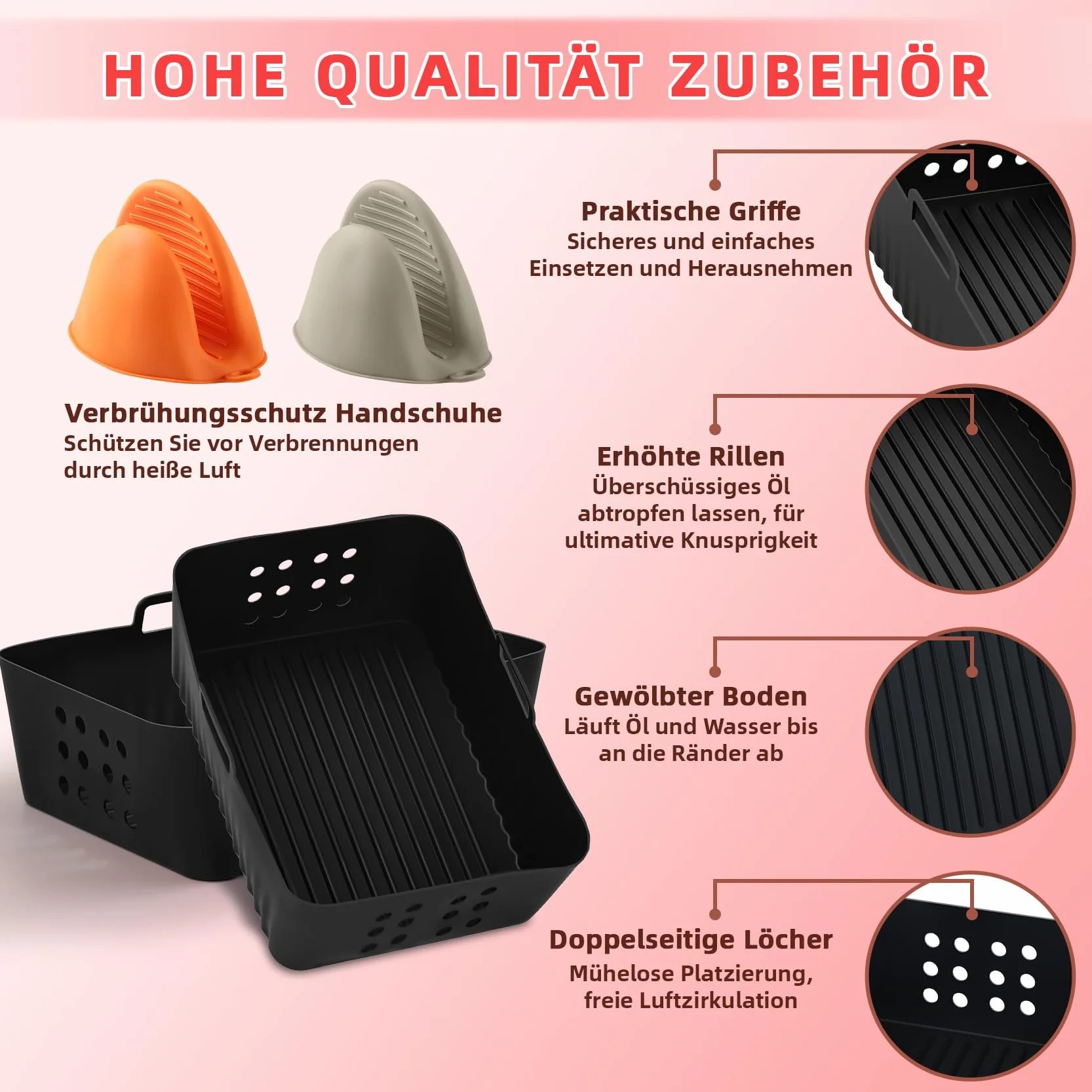 Ninja akcesoria do frytkownicy na gorące powietrze - do Ninja Double Stack XL SL400EU - silikonowa forma do frytkownicy na gorące powietrze do Foodi Max Dual Zone AF400EU AF300EU 7,6 9,5 l - Airfryer