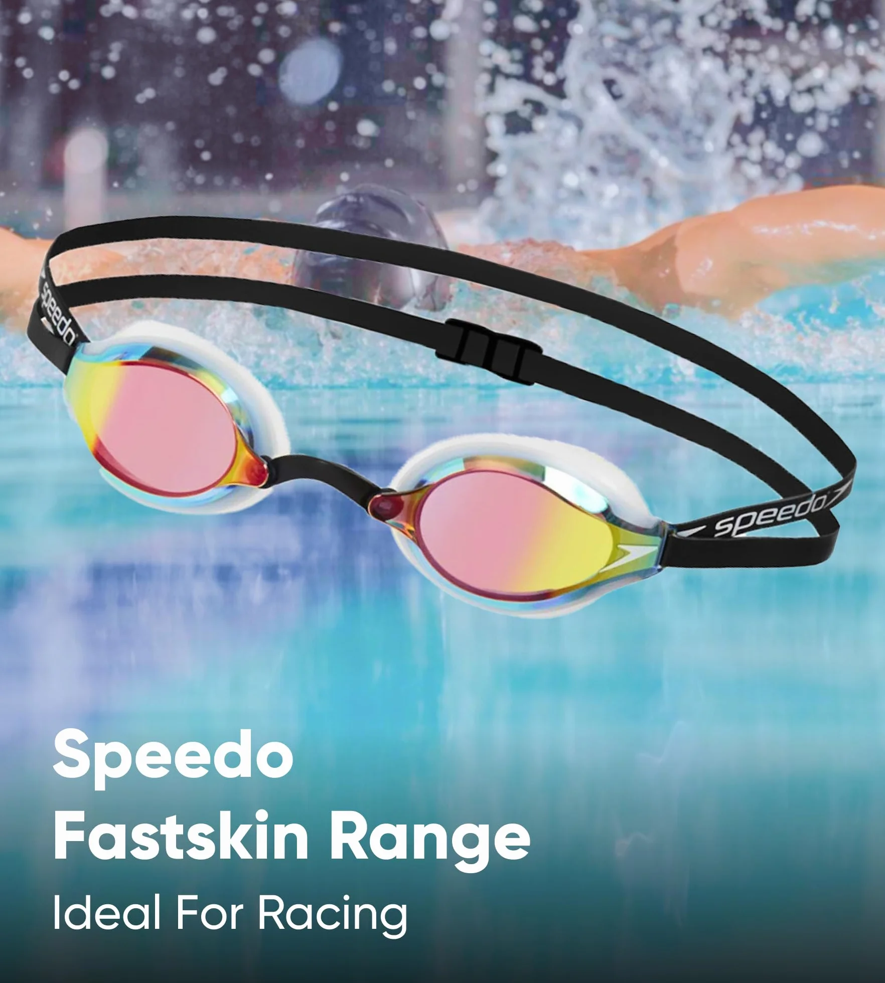 Speedo Unisex Fastskin Speedsocket 2 Mirror okulary do pływania dla dorosłych