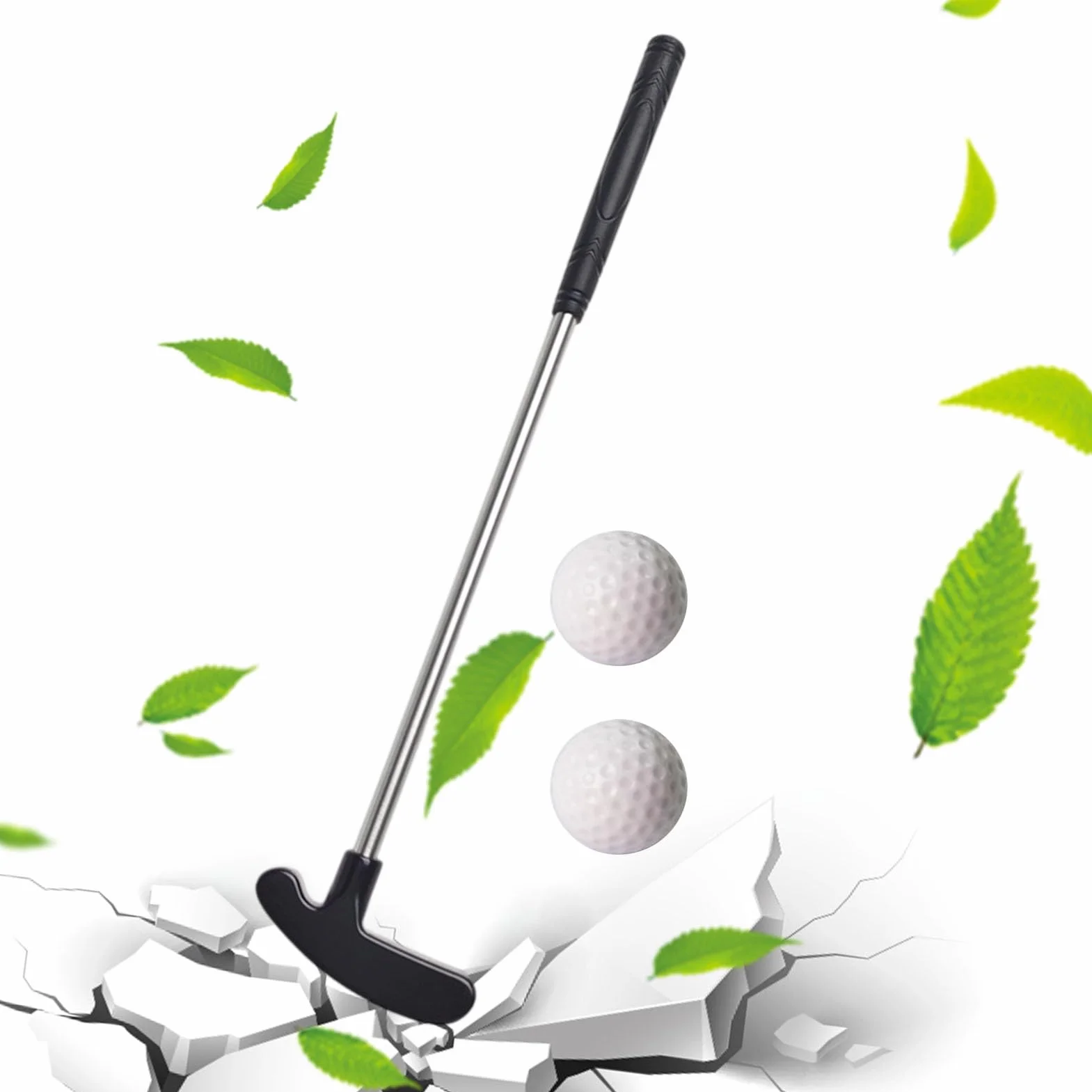 Kij golfowy ze stopu cynku, zestaw kijów golfowych dla dzieci, kij do minigolfa dla dorosłych mężczyzn – dwukierunkowy, dla prawo/leworęcznych, do użytku wewnątrz i na zewnątrz, zestaw mini klubu