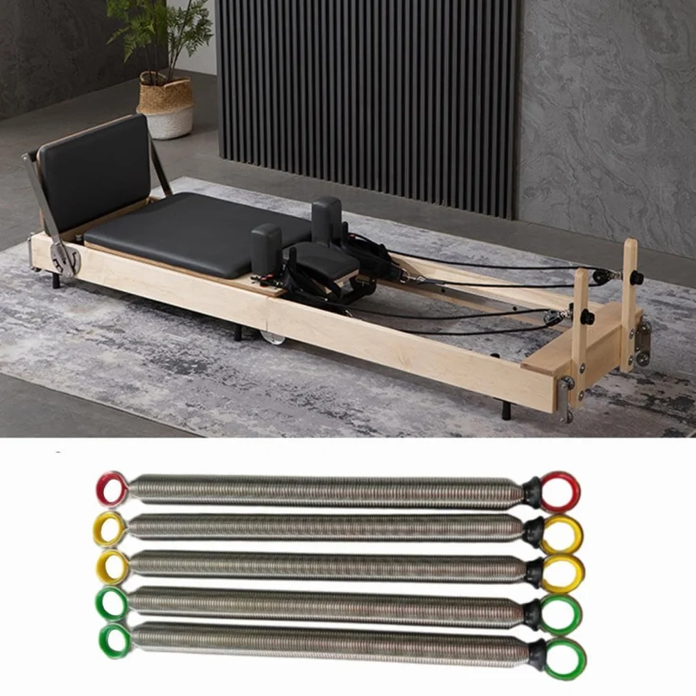 Taśmy oporowe do pilatesu, stalowe kable do reformatora, akcesoria fitness 5 szt.