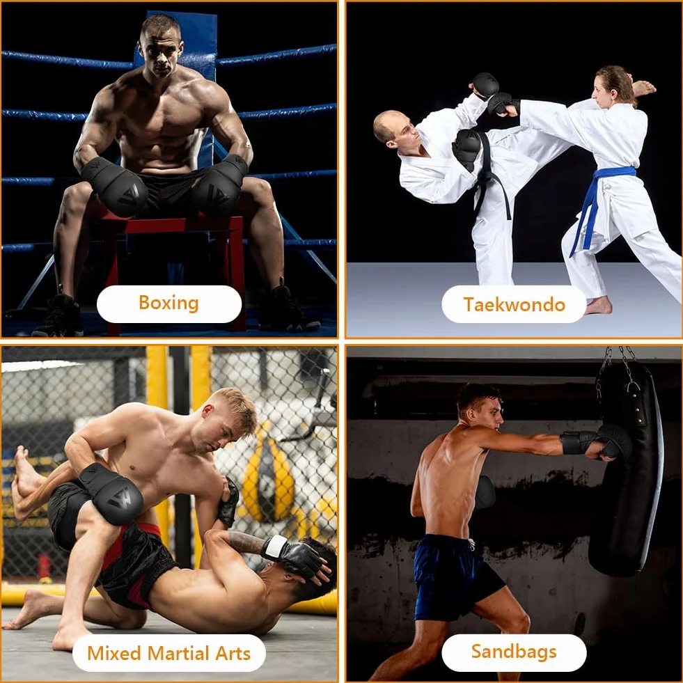 Flintronic Rękawice MMA do sportów walki, treningu grapplingu, kickboxingu, skórzane rękawiczki sparingowe, damskie i męskie do Muay Thai, MMA, sportów walki, kickboxingu