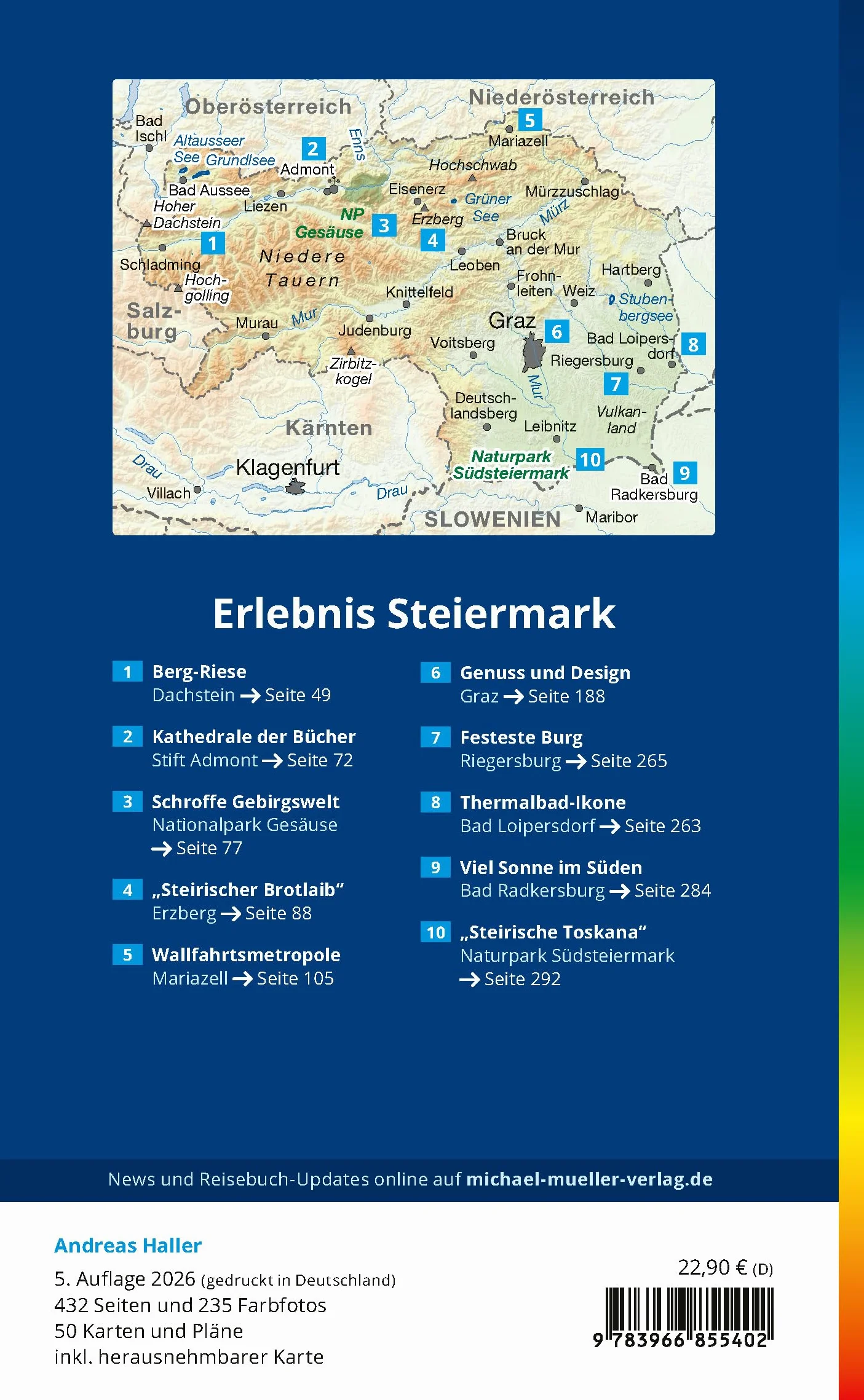 MICHAEL MÜLLER Reiseführer Steiermark: 100% authentisch, aktuell und vor Ort recherchiert. Inkl. Faltkarte.
