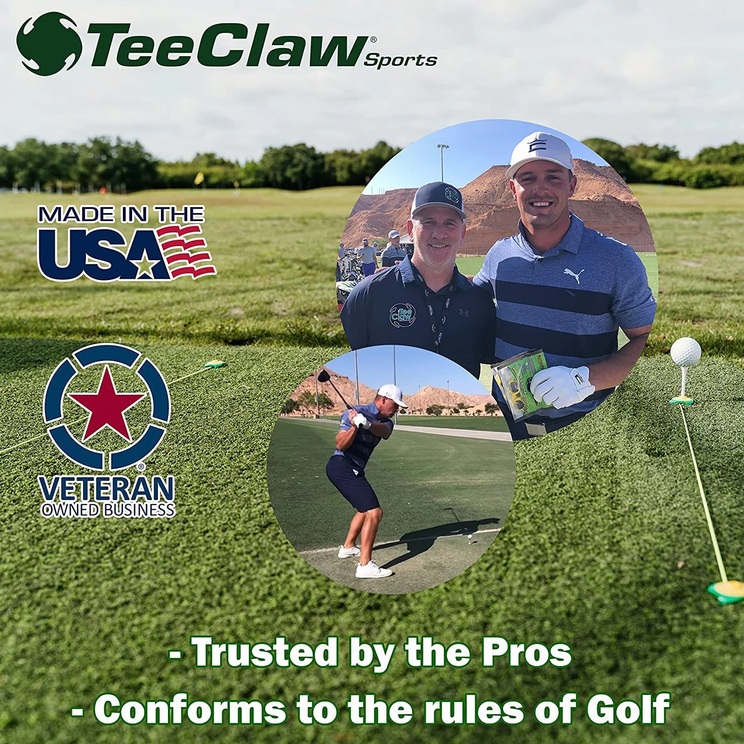 Tee Claw Zestaw pomocniczy do treningu golfowego, uchwyt na koszulkę ze sztucznej murawy i pomoc treningowa (biały/czarny, 4-pak)