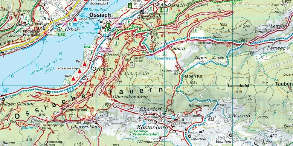 Carinzia laghi 1:50.000: Wandel- en fietskaart 1:50 000: WK 233