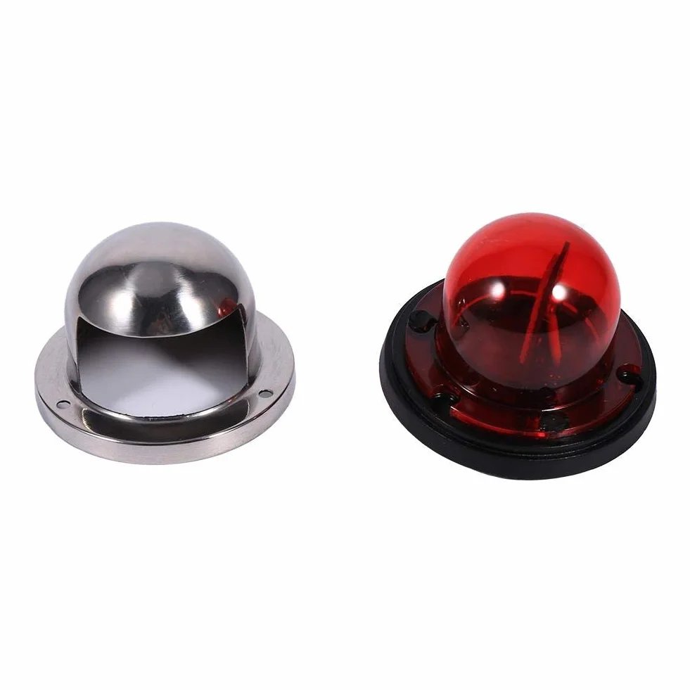 Lampa nawigacyjna do łodzi 12V ze stali nierdzewnej LED morska lampa nawigacyjna do łodzi jachtu czerwono-zielona dziobowa do pontonu jachtu kajaka