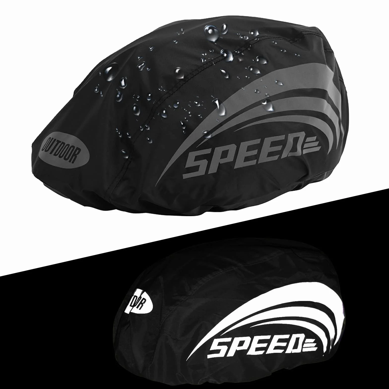 Refleksyjna osłona rowerowa na deszcz, osłona przeciwdeszczowa na kask rowerowy, osłona na kask rowerowy, osłona przeciwdeszczowa i przeciwwiatrowa na kask, szczelna na deszcz osłona na kask, osłona