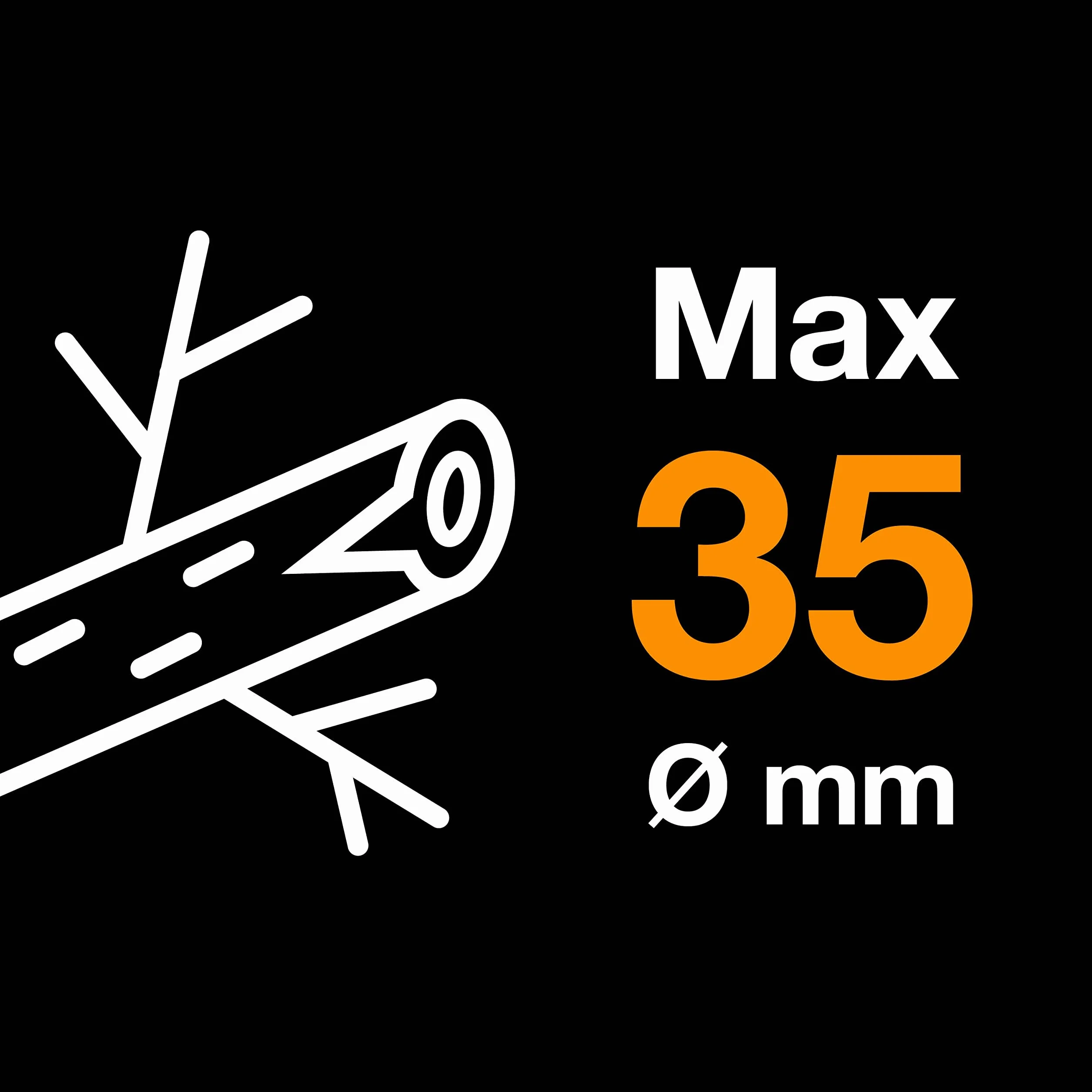 Fiskars Lopper L32, biały, do suchego drewna i twardych gałązek oraz gałęzi do Ø 3,5 cm, długość: 38,7 cm, waga: 380 g, biały/pomarańczowy, FiberComp/Steel, Light 1026930