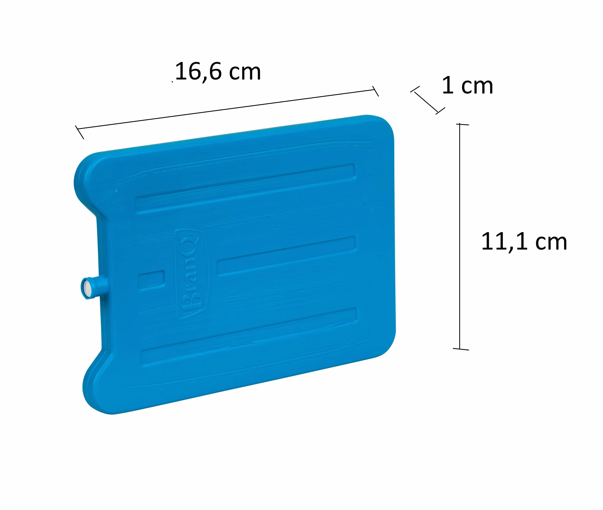 BranQ Home essential Wkład chłodzący 185 ml do lodówki turystycznej na lunch, torby chłodzącej i lodówki, pojemnik na ciasto, 2 sztuki, wykonany z wysokiej jakości materiału bez BPA, niebieski, 166 x