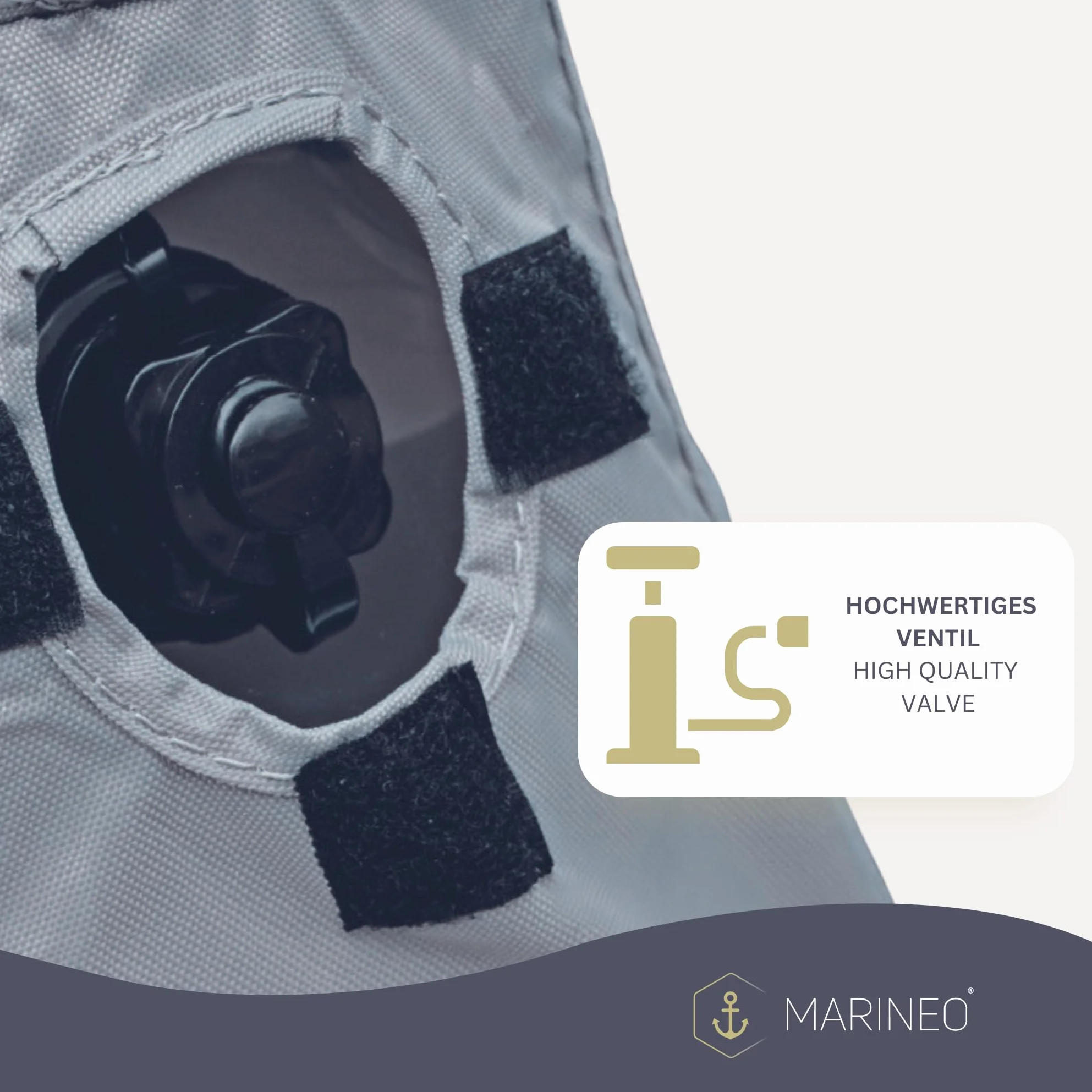 Marineo Nadmuchiwane siedzisko pontonu 94 cm szare Deluxe