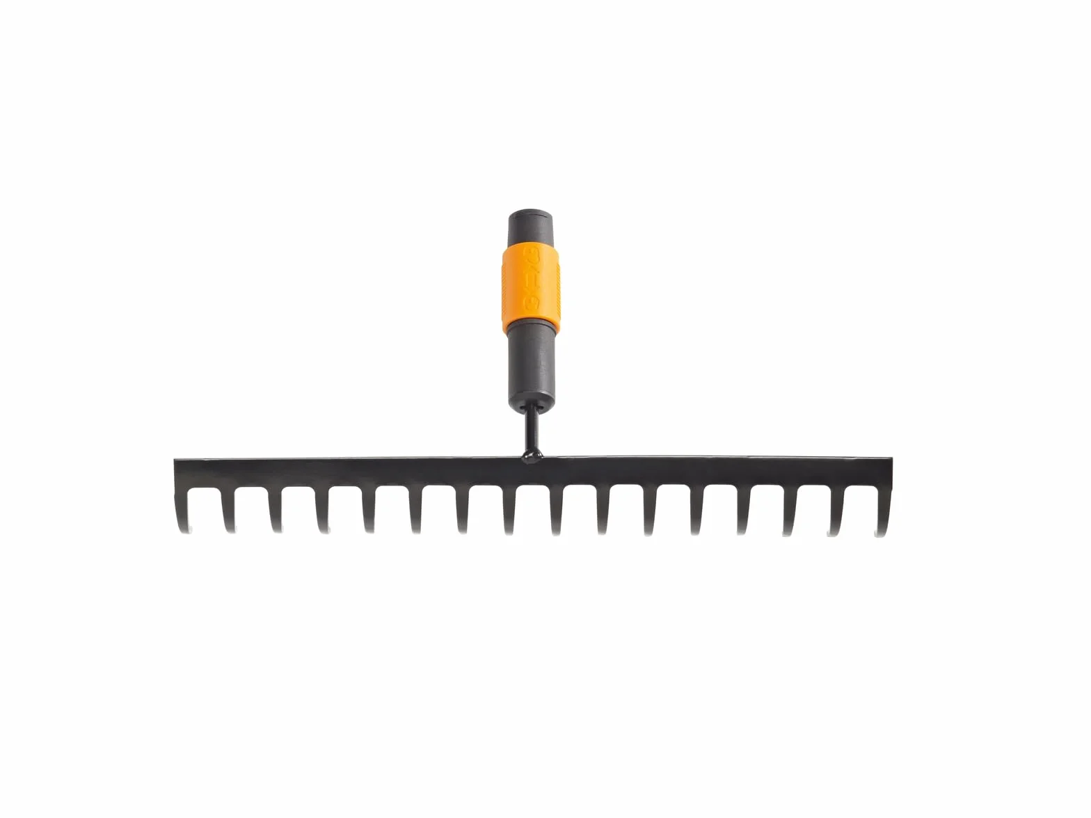 Fiskars Grabie 16-zębne, Głowica, Szerokość: 40 cm, Zęby ze stali hartowanej, Czarno-pomarańczowe, QuikFit, 1000654