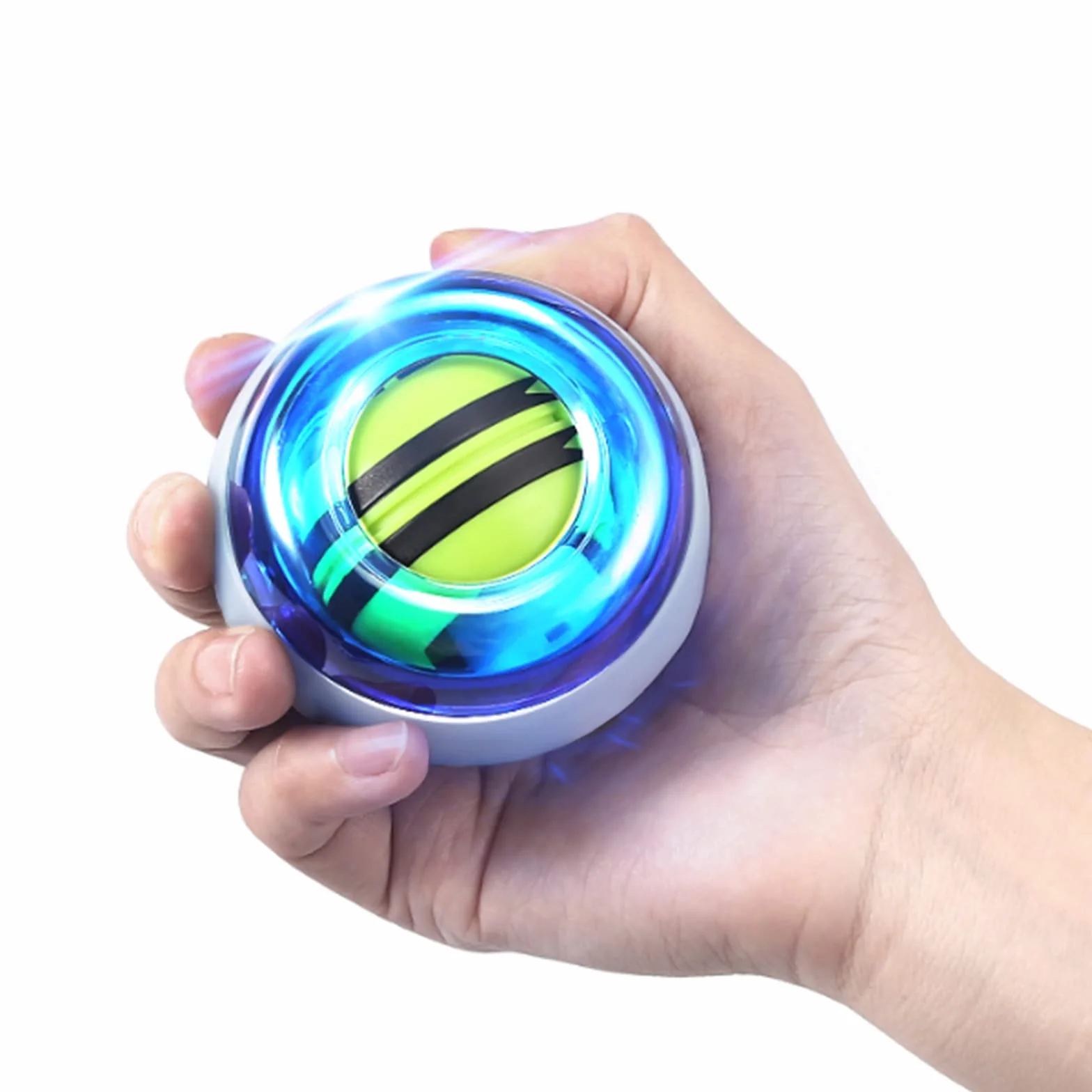 COLFULINE Gyro Ball z Automatycznym Startem LED Do Ćwiczeń Nadgarstka i Przedramienia Piłka Żyroskopowa Do Treningu Dłoni z Dobrą Przyczepnością