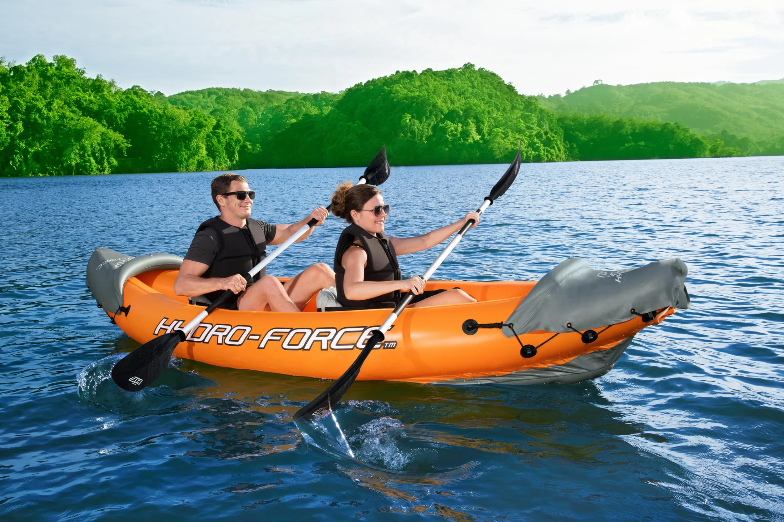 Bestway Hydro-Force Rapid X2 Kajak dwuosobowy zestaw nadmuchiwany z pompką