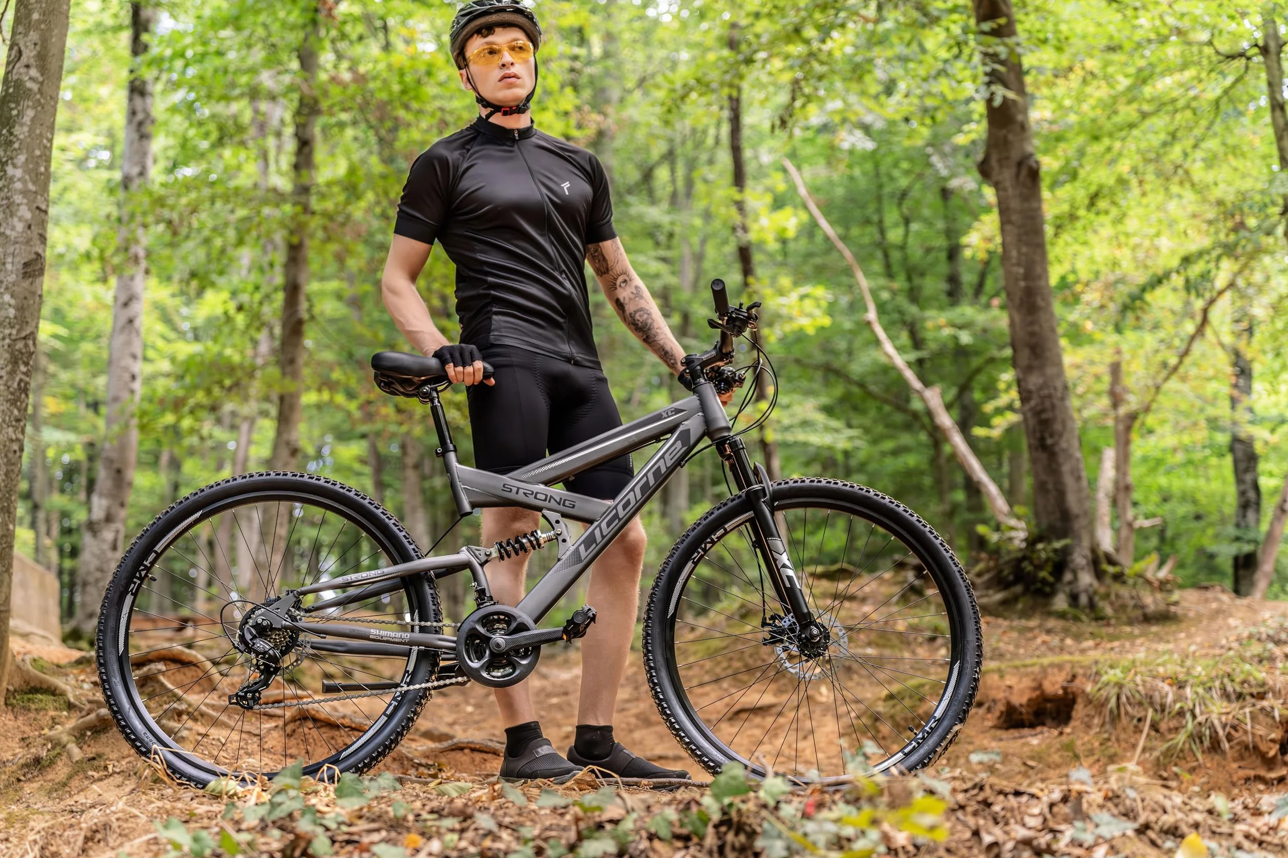 Rower górski Licorne Bike Strong 2D 26 27,5 29 cali hamulce tarczowe 21 biegów pełne zawieszenie